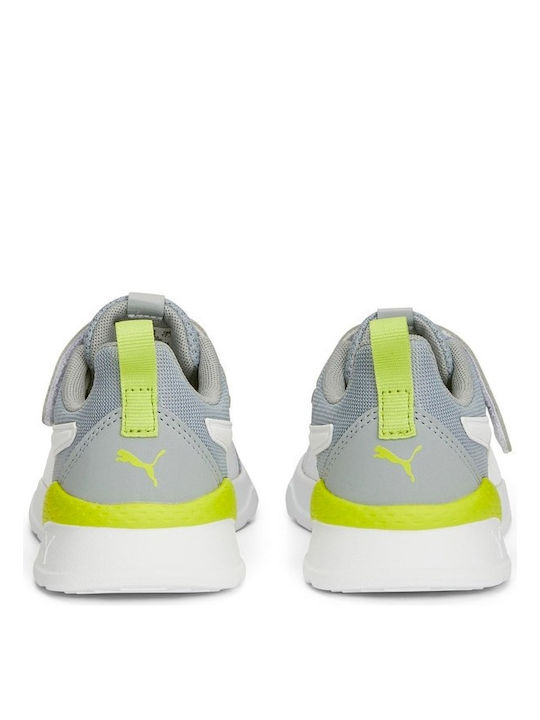 Anzarun Lite AC PS Kids Sports Shoes Running with Hoop & Loop Closure Gray