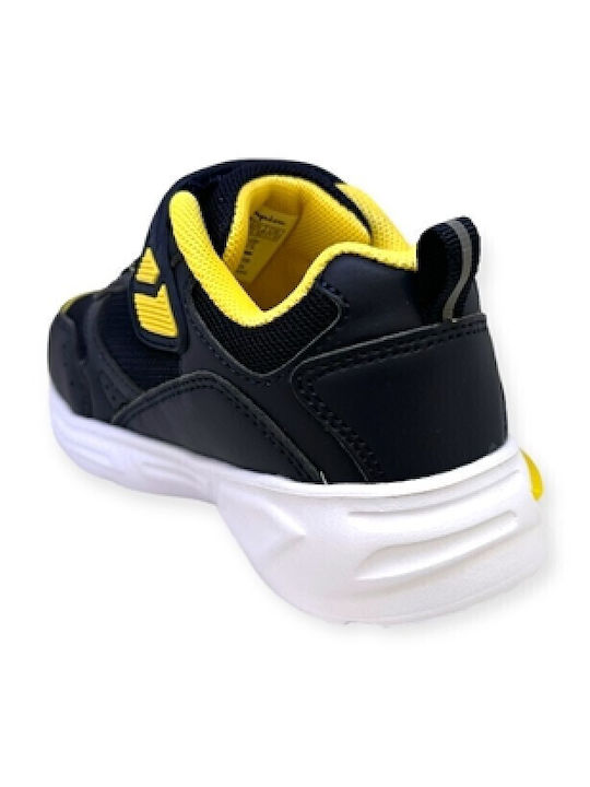 Wave Kids Sneakers with Hoop & Loop Closure and Lights Navy Blue