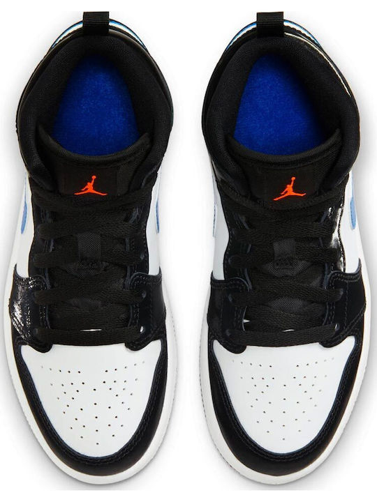 Air  1 Mid Αθλητικά Παιδικά Παπούτσια Μπάσκετ με Κορδόνια Μαύρα