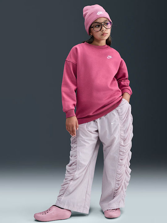 Fleece Παιδικό Φούτερ Ροζ Sportswear Club