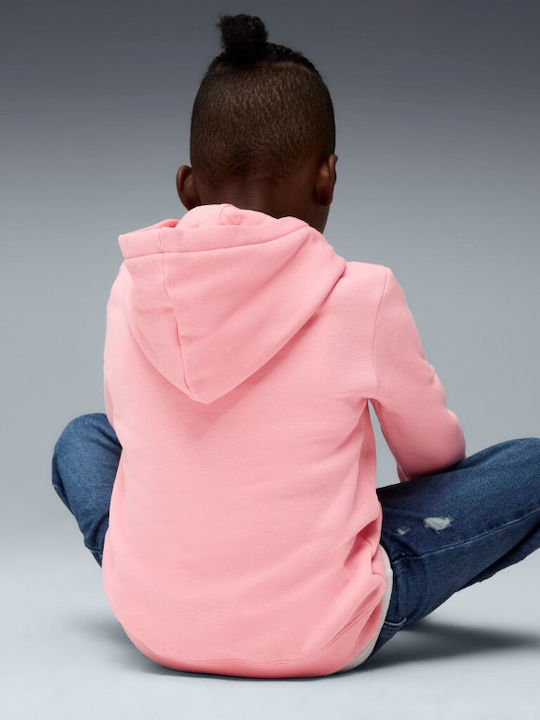 Kids Sweatshirt with Hood and Pockets Pink Hoodie Fl