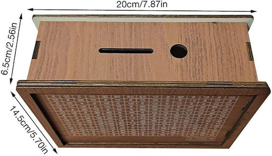 Ξύλινος Diy Κουμπαράς Αποταμίευσης Στόχο Χρημάτων Έως 5000 Ευρώ Μαρκαδόρο Σημείωσης Καφέ Ξύλινος Diy Κουμπαράς Αποταμίευσης Στόχο Χρημάτων Έως 5000 Ευρώ Μαρκαδόρο Σημείωσης Καφέ