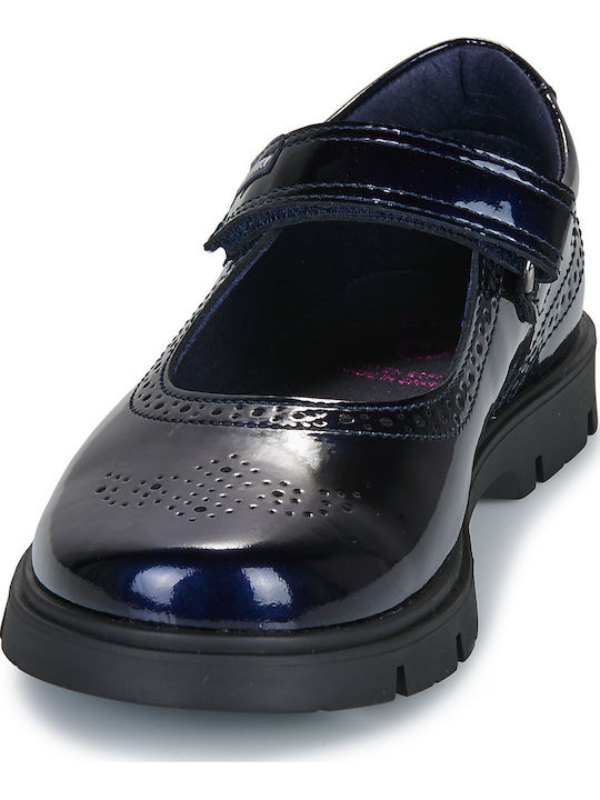 Kids Ballerinas with Hoop & Loop Closure Black