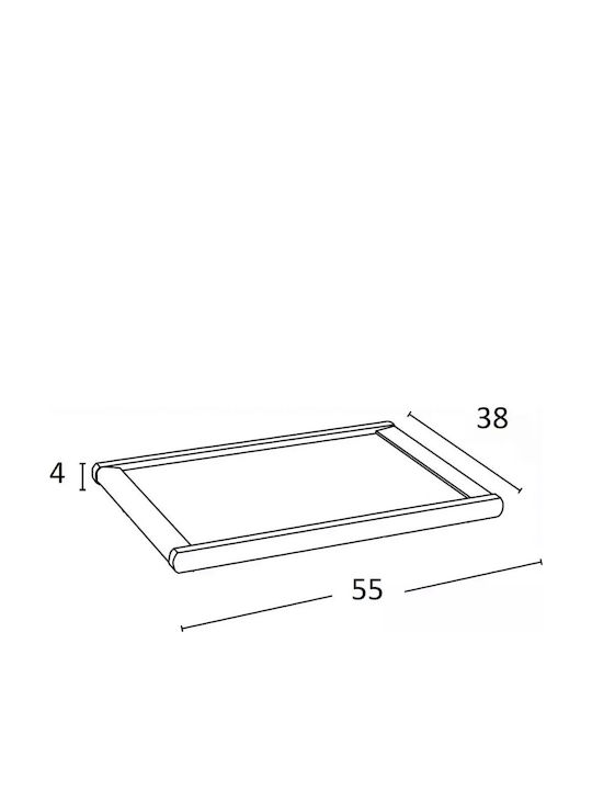 Arredamenti Italia Дървен Сервиращ Диск 55x38x4см