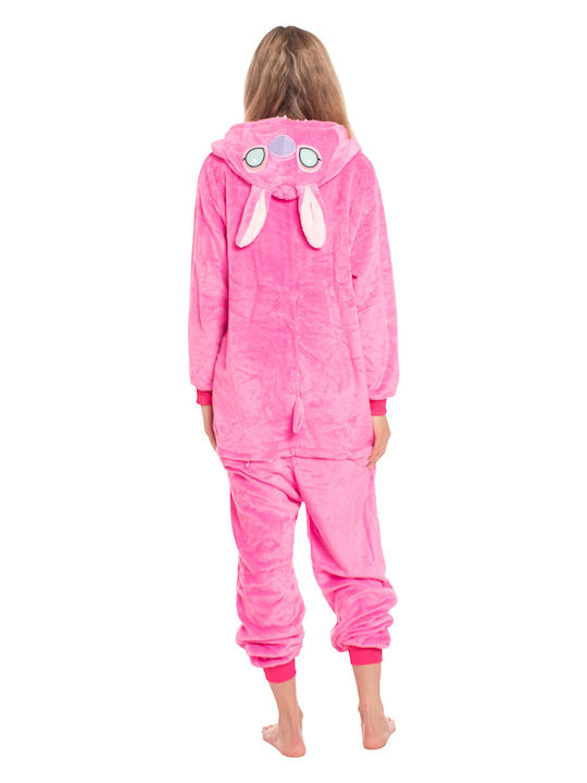 Pijama Onesie De Iarnă Pentru Femei Roz
