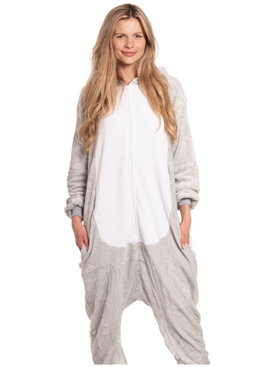 Pijama Onesie De Iarnă Pentru Femei Gri