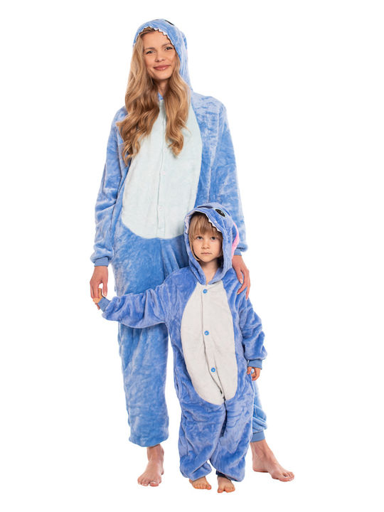 Winter Women's Onesie Pajama Blue
