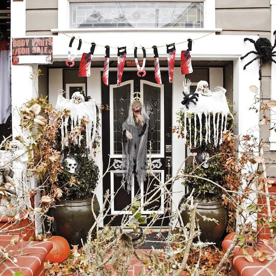 Halloween Blutmesser Hand Banner Girlande Dekoration 2,4 M 2 Stück