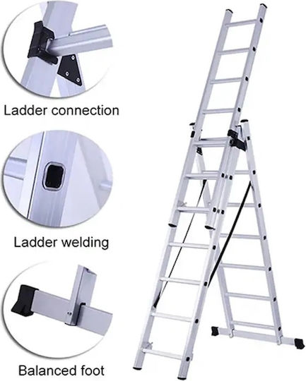 Veritas Dreifach Kombinationsleiter Aluminium