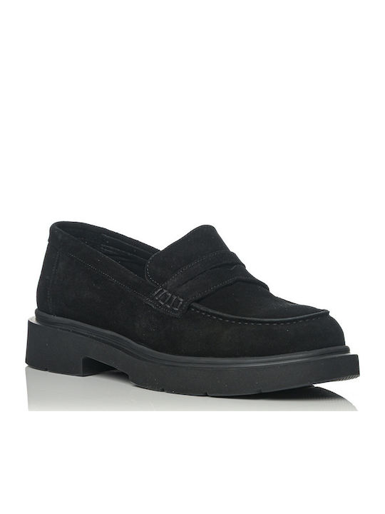 Wildleder Herren Mokassins in Schwarz Farbe