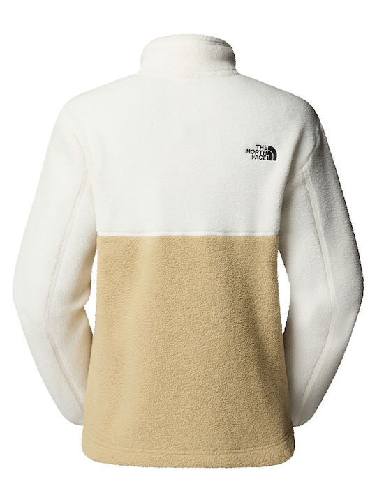 Yumiori Full Zip Fleece Fleece Damen Jacke in Beige Farbe