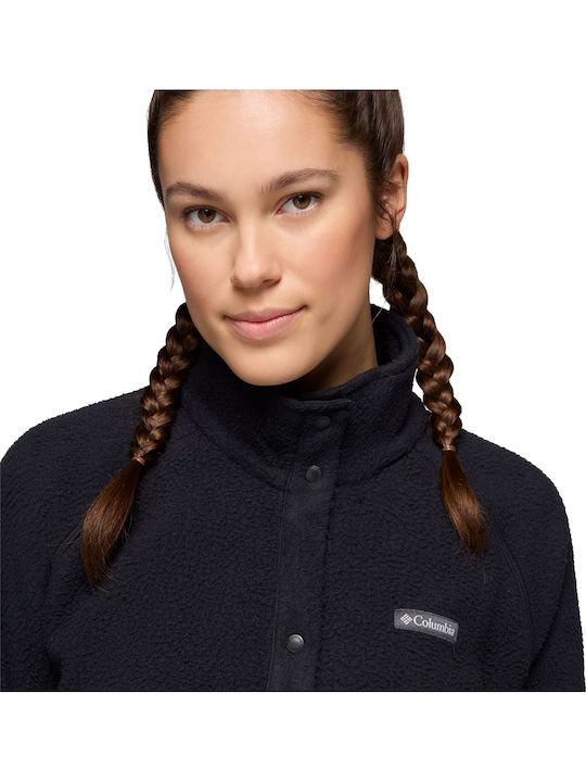 Full Fleece Damen Jacke in Schwarz Farbe