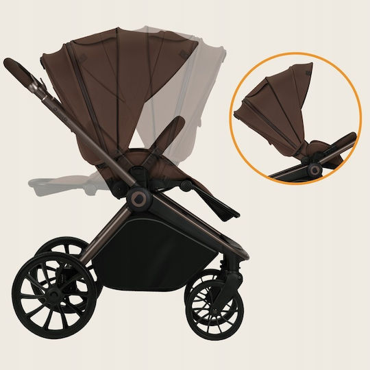 Lionelo Mika Plus Kinderwagen Geeignet für Neugeborene Mocha Mousse