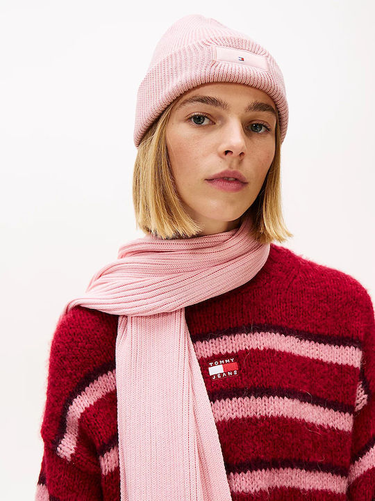 Beanie Γυναικείος Σκούφος Πλεκτός σε Ροζ χρώμα