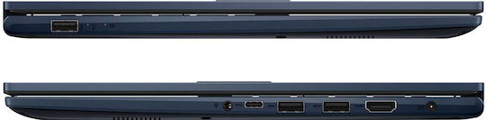 Asus Vivobook 15 X1504VA-BQ2626 15.6" (i3-1315U/16GB/512GB SSD/Без операционна система) Тихо синьо (Кирилица Клавиатура)