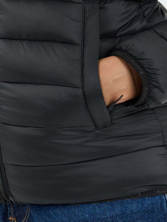 Damen Puffer Jacke für Winter Black