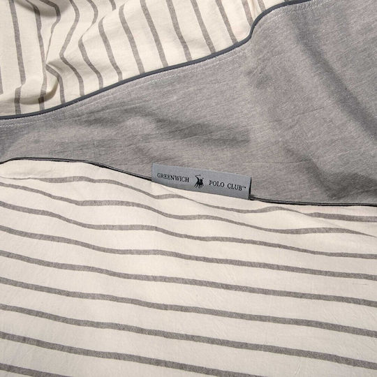 Greenwich Polo Club Essential 2296 Σετ Σεντόνια Υπέρδιπλα 250x270εκ. Grey, White (4τμχ)