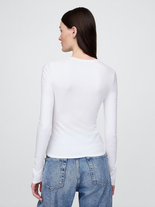 Women's Blouse Cotton Long Sleeve Fresh White