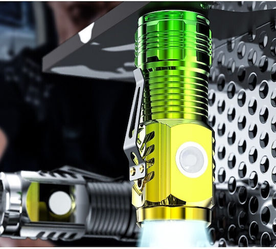 Lumină de lucru și de sit, cu baterie Lanternă LED IPX4 cu Luminozitate Maximă 500lm Verde