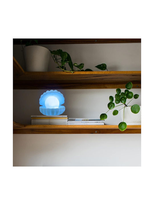 Lămpi Decorative Pentru Masă Night Light Pearl Shell Model Lumină Caldă 10 x 8.5 cm LED Baterii Incluse 3 x LR44 LED Albastru 10 cm