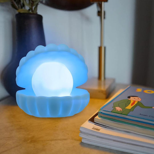 Lămpi Decorative Pentru Masă Night Light Pearl Shell Model Lumină Caldă 10 x 8.5 cm LED Baterii Incluse 3 x LR44 LED Albastru 10 cm