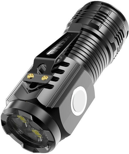 Lumină de lucru și de sit, cu baterie Lanternă LED IPX4 cu Luminozitate Maximă 500lm Negru