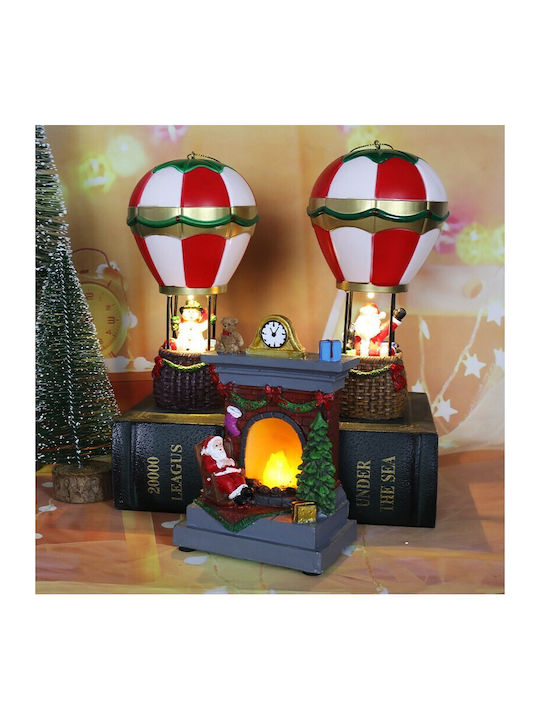 Crăciunescă Iluminată Decorativă Miniatură 13.5x9x6cm.