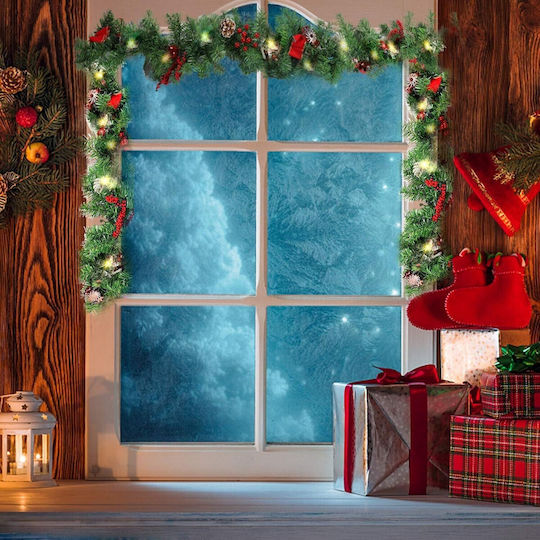 Weihnachtliche Girlande Beleuchtet Plastik Grün 180cm 1Stück