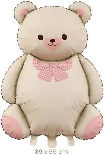 Baloane Metalizate Folie Flippy Figură Animată Ursuleț Model 89 X 65 Cm Ambalaj Individual Pai Inclus Balon Gonflabil Aer Heliu Șampanie Bej