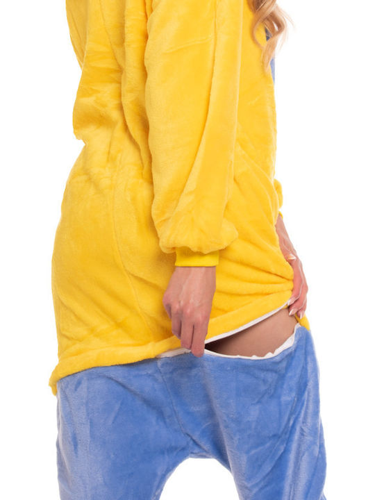 Pijama Onesie De Iarnă Pentru Femei Galben