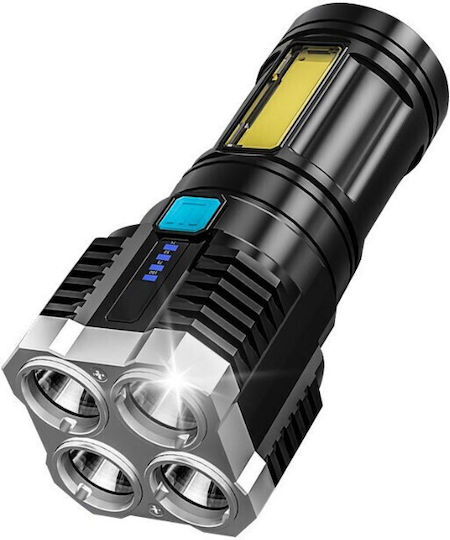 Lumină de lucru și de sit, cu baterie Lanternă LED IPX5 cu Luminozitate Maximă 800lm Negru