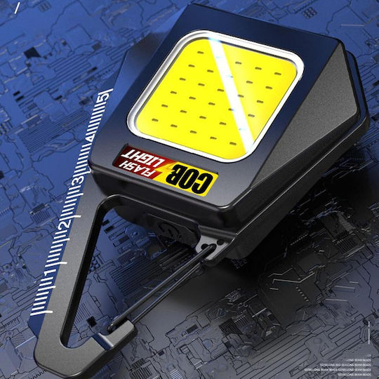 Lumină de lucru și de sit, cu baterie Lanternă Brevet LED IPX4 cu Luminozitate Maximă 500lm Negru