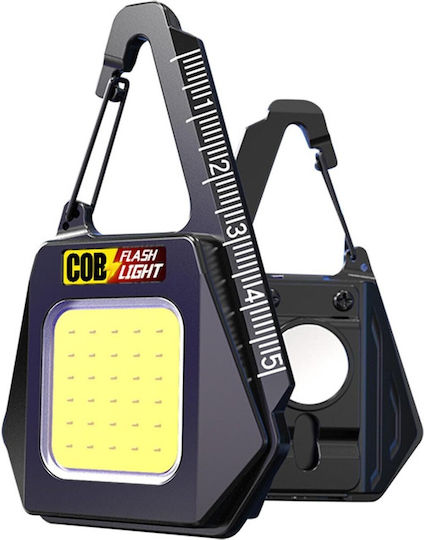 Lumină de lucru și de sit, cu baterie Lanternă Brevet LED IPX4 cu Luminozitate Maximă 500lm Negru