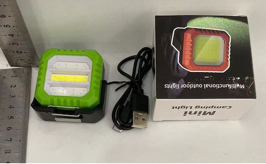 Lumină de lucru și de sit, cu baterie Lanternă Brevet LED IPX5 cu Luminozitate Maximă 500lm Verde
