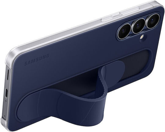 Samsung Standing Grip; Back Cover Silicone Blue (Galaxy S25 FE)