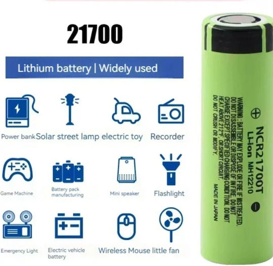 Rechargeable Lithium Battery Size 21700 Ncr21700t Li-ion 3.7v 4800mAh Original 10A 2pcs Tc-272