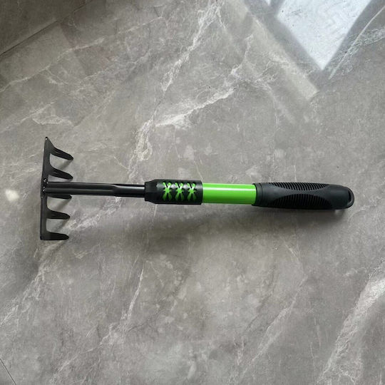 Set 4 Unelte De Grădinărit Flippy Plantare Sol Cultivare Îngrijire Plante Carbon Material Pvc Greblă Săpăligă Cu Două Capete Lopată Mică Lopată Lată 43 X 11 Cm Negru Verde