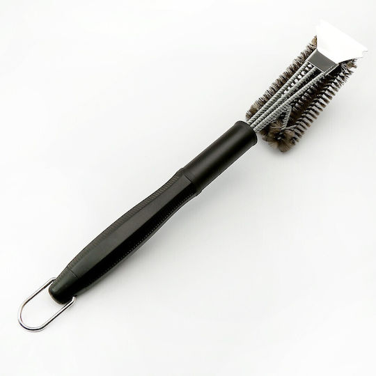 Четка За Почистване На Барбекю Grill Wire Brush Flippy 45 См Дръжка От Неръждаема Стомана 45x7x10 Черна