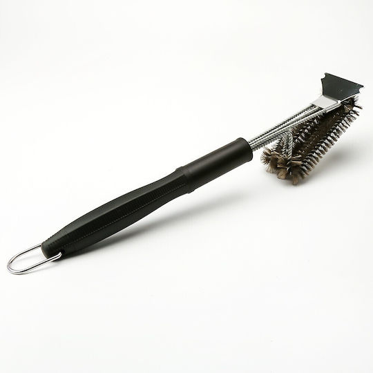 Четка За Почистване На Барбекю Grill Wire Brush Flippy 45 См Дръжка От Неръждаема Стомана 45x7x10 Черна