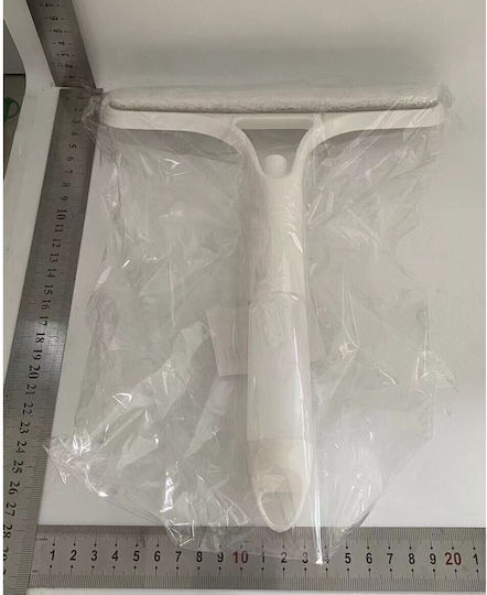 3 In 1 Cleaning Scraper Flippy Multifunctional Home Car Spray Bottle Silicone Scraper Sponge 21.5 X 25.7 Cm White