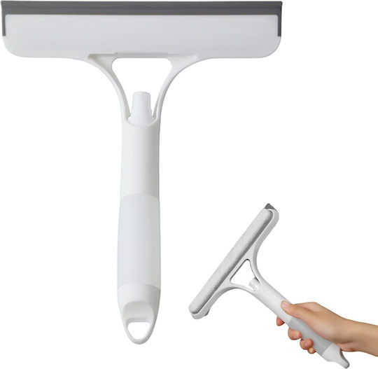 3 In 1 Cleaning Scraper Flippy Multifunctional Home Car Spray Bottle Silicone Scraper Sponge 21.5 X 25.7 Cm White