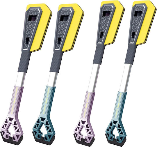 Răzuitoare de Zăpadă Auto cu Două Capete Flippy Universal pentru Îndepărtarea Zăpezii de pe Mașină Mâner Ergonomic Detasabil Geamuri Caroserie Ușor de Folosit 61x12.5 cm Albastru