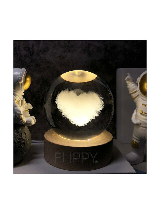 Dekorative Lampe Crystal Ball Weiß