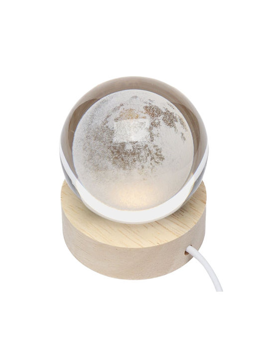 Dekorative Lampe Crystal Ball Weiß