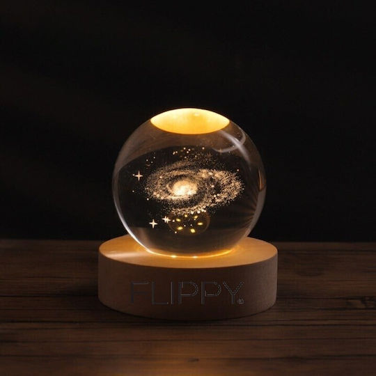 Dekorative Lampe Crystal Ball Weiß