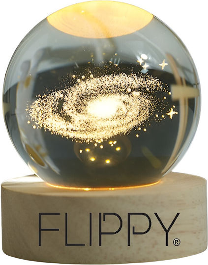 Dekorative Lampe Crystal Ball Weiß