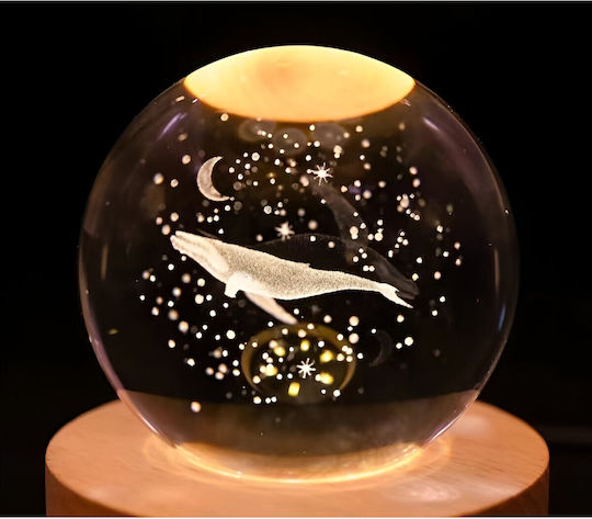 Dekorative Lampe Crystal Ball Weiß