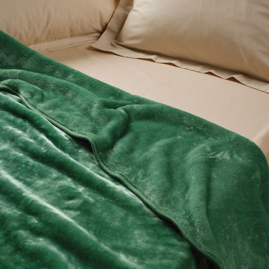 Das Home Blanket Velvet 0293 Green 160x220cm