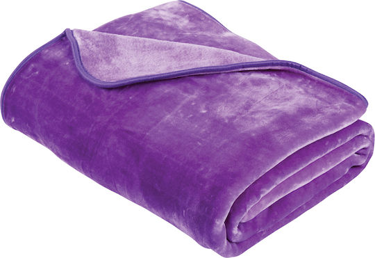Das Home Blanket Velvet Purple 160x220cm