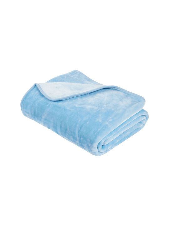 Das Home Blanket Velvet 0291 Baby Blue 160x220cm